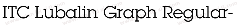 ITC Lubalin Graph Regular字体转换